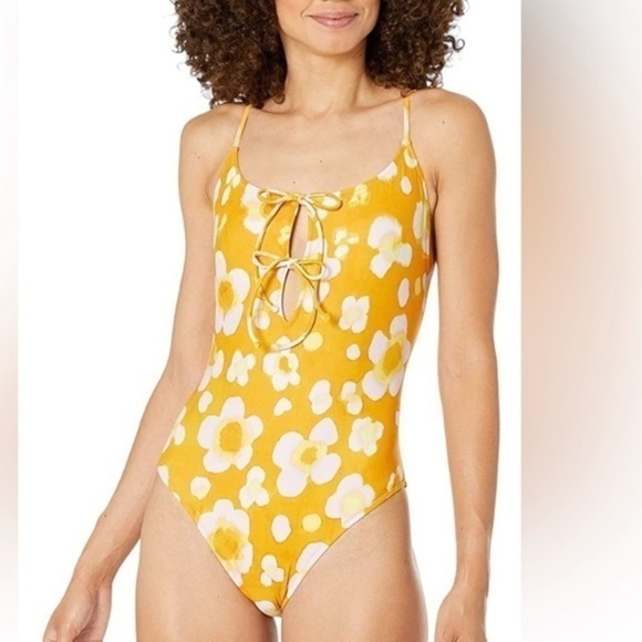 NWT Madewell Second Wave Tie Front One Piece, Size M - Picture 1 of 11